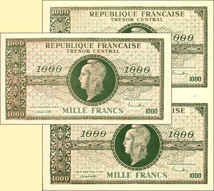 Billets du Trésor - Faux 1000 francs Dulac